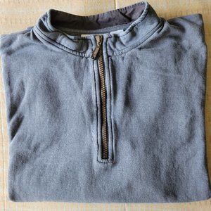 Orvis Mens Qtr-Zip Mock Neck Sweatshirt - XL, Slate Blue Metallic, NEW (NO TAGS)